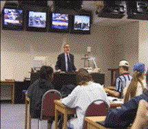 distance learning classroom, student view