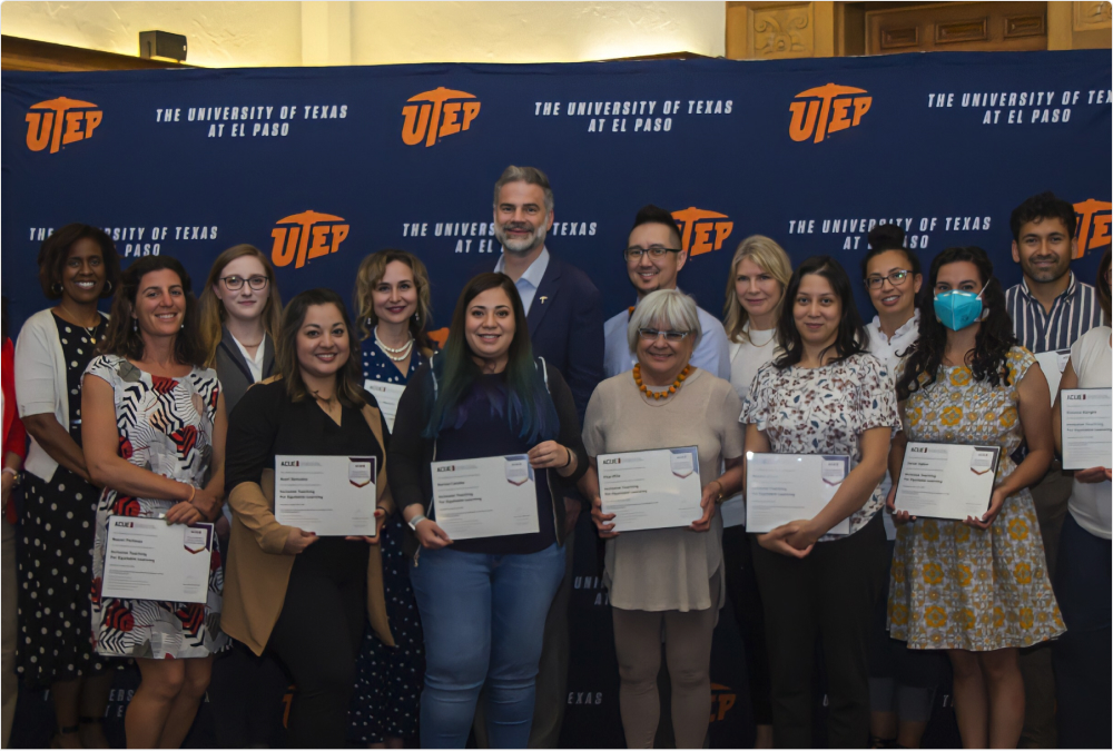 Faculty participating in a professional development workshop