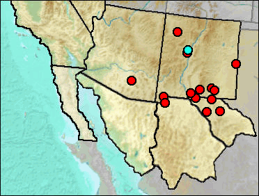 Pleistocene distribution of Dipodomys spectabilis.