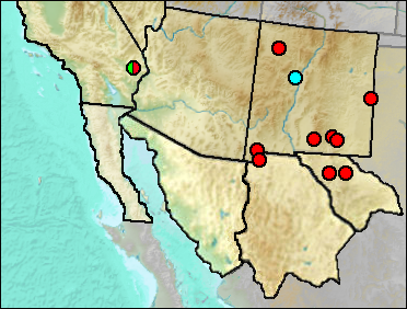 Regional Pleistocene distribution of Dipodomys ordii.