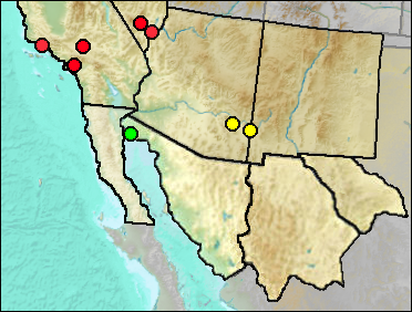 Regional Pleistocene distribution of Lynx sp.