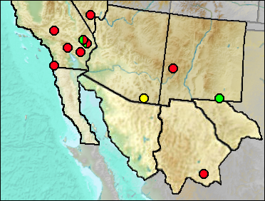 Regional Pleistocene distribution of Phrynosoma sp.