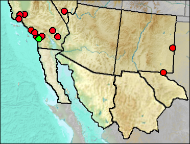 Pleistocene distribution of Smilodon fatalis