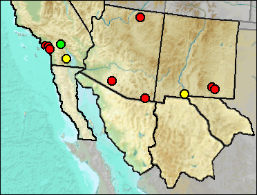 Regional Pleistocene distribution of Tapirus merriami