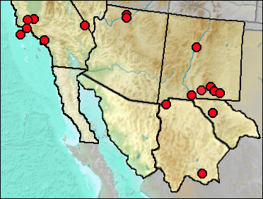 Pleistocene distribution of regional Falco sparverius