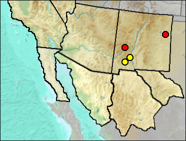 Regional Pleistocene distribution of Ambystoma sp.