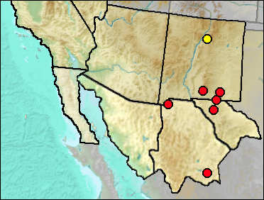 Regional Pleistocene distribution of Cynomys sp.
