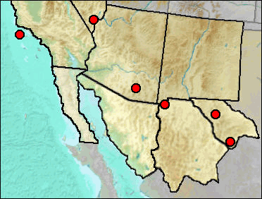 RegionalPleistocene distribution of Desmodus stocki.
