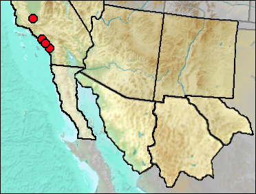 Regional Pleistocene distribution of Dipodomys agilis