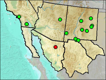 Regional Pleistocene distribution of Mammuthus imperator