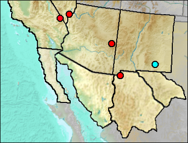 Regional Pleistocene distribution of Neotoma stephensi.