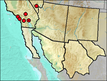 Regional Pleistocene distribution of Rana sp.