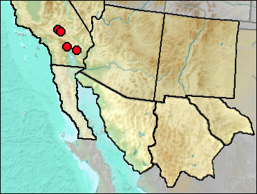 Pleistocene regional distribution of Xeropermophilus tereticaudus