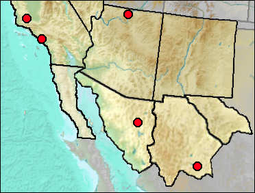 Regional Pleistocene distribution of Podilymbus podiceps