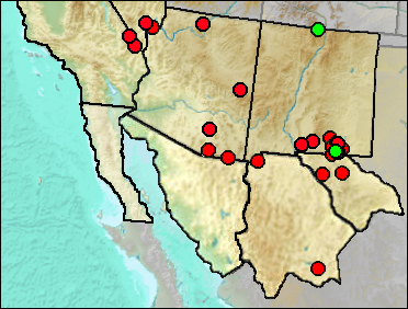 Regional Pleistocene distribution of Otospermophilus variegatus