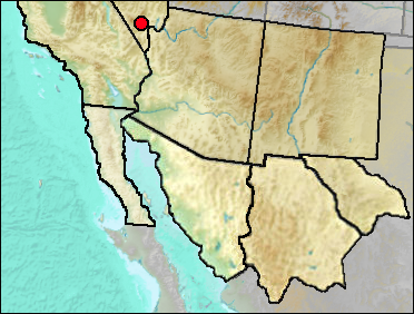 Regional distribution of Pleistocene fossil Arizona sp.