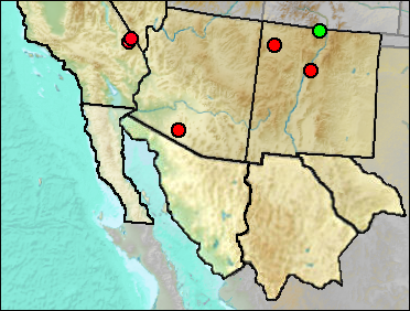 Regional Pleistocene distribution of Spermophilus lateralis