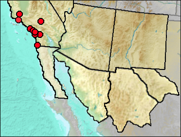 Regional Pleistocene distribution of Sorex ornatus