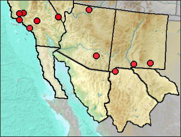 Pleistocene regional distribution of Megascops kennicottii