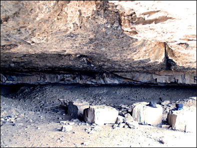 View of interior of Shelter Cave