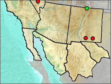 Pleistocene distribution of Mustela erminea