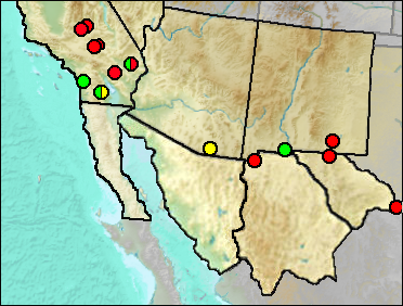 Pleistocene distribution of Canis sp.