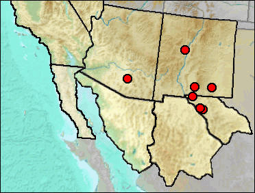 Pleistocene regional distribution of Dipodomys merriami/ordii.