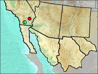 Regional Pleistocene distribution of Dipsosaurus sp.