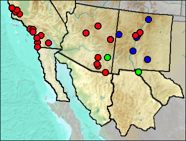 Pleistocene distribution of Mammut americanum