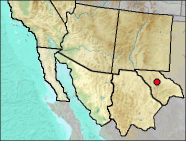 Pleistocene distribution of Peromyscus laceianus.