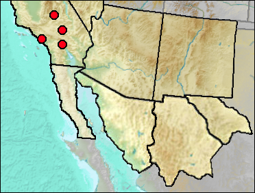 Pleistocene distribution of Smilodon sp.