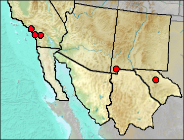 Regional Pleistocene distribution of Tantilla sp.