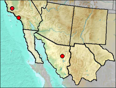 Distribution of regional fossil Ardea alba