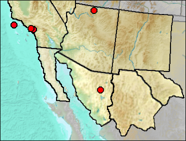 Distribution of regional fossil Ardea herodias