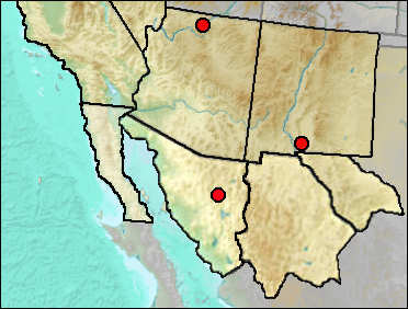 Pleistocene regional distribution of Porzana carolina