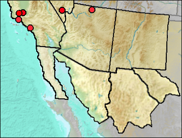 Pleistocene regional distribution of Teratornis merriami