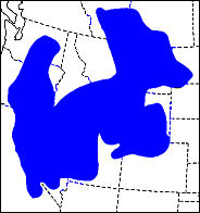 Map of current distribution of Lemmiscus curtatus