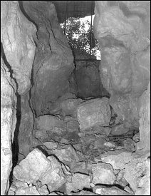 View toward the entrance of Dry Cave from within the cave