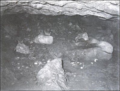 View of fissure intersect, Camel Room, Dry Cave