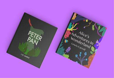 Peter Pan & Alice in Wonderland Book Covers