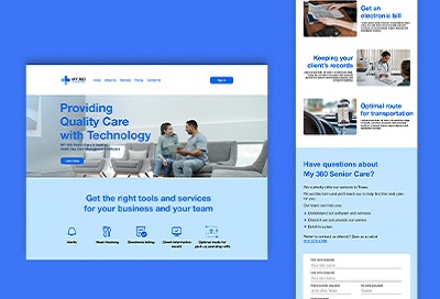 My 360 Senior Care Website Design