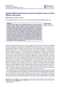 Applying Differential Coercion and Social Support Theory to Police Officers' Misconduct