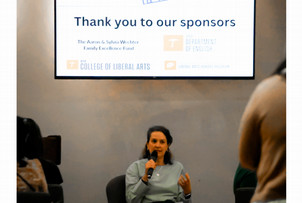 Dr. Jonna Perrillo (UTEP) at “Stories We Need” event (Photo credit Yaya Pineda)