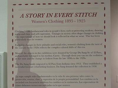 2018 - A Story in Every Stitch: Women’s Clothing 1895-1925