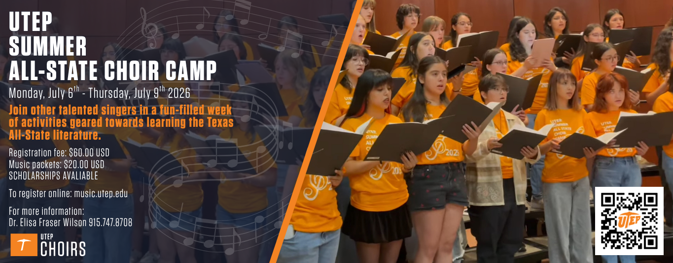 Register for UTEP's All-State Choir Camp 