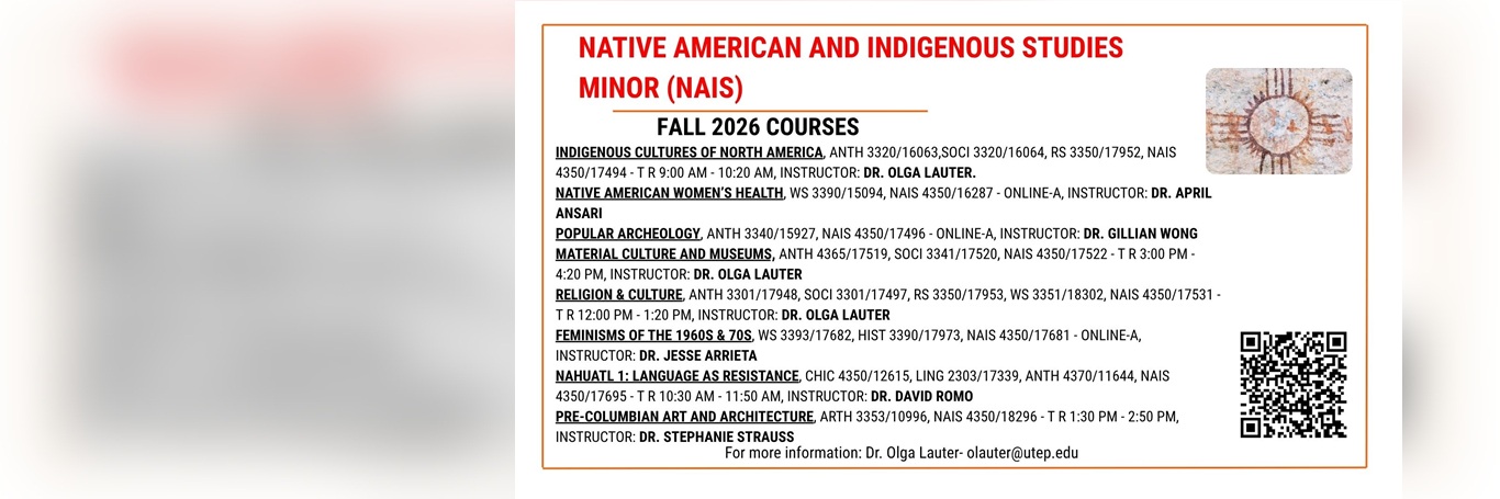 NATIVE AMERICAN AND INDIGENOUS STUDIES MINOR (NAIS) FALL 2026 COURSES 