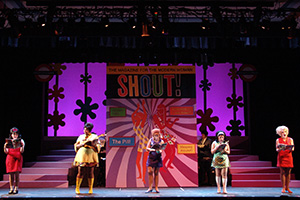The Cast of The UTEP Dinner Theatre production of Shout! The Mod Musical