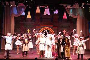 The Cast of The UTEP Dinner Theatre production of Monty Python's Spamalot