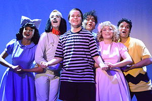 The Cast of The UTEP Dinner Theatre production of You're a Good Man Charlie Brown