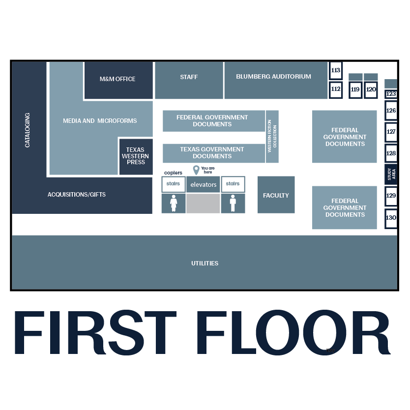 map of the library's first floor